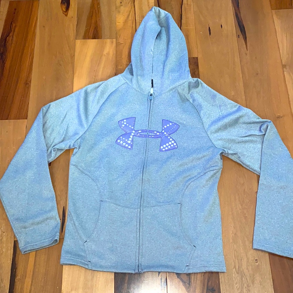 NWOT | UNDER ARMOUR FULL ZIP EMBROIDERED| YOUTH XL